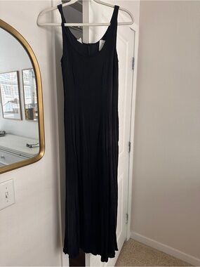 Vintage Black Tank Women's Casual Slip Dress thrifted in Paris